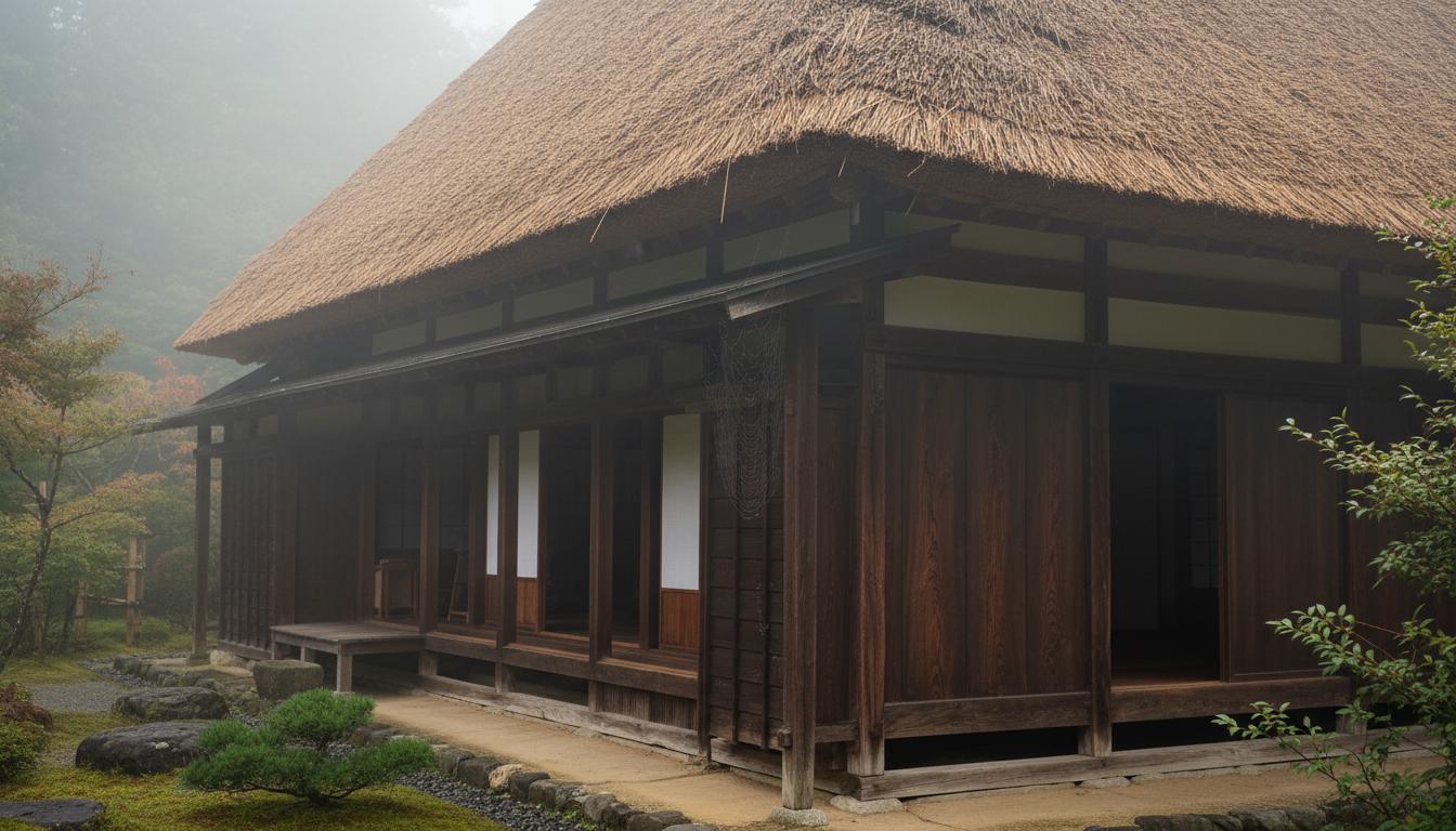 Traditional Japanese farmhouse exterior